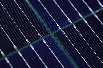 Close-up of solar energy panel photovoltaics module in the sea offshore. TEXTURE.