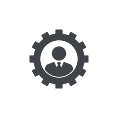 Manager with gear icon.