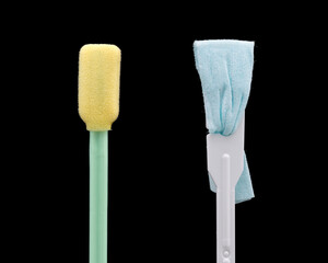 Foam swab and sweeper for camera sensor cleaning