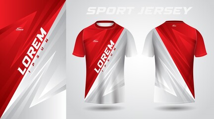 red t-shirt sport jersey design