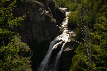 waterfall in the mountains