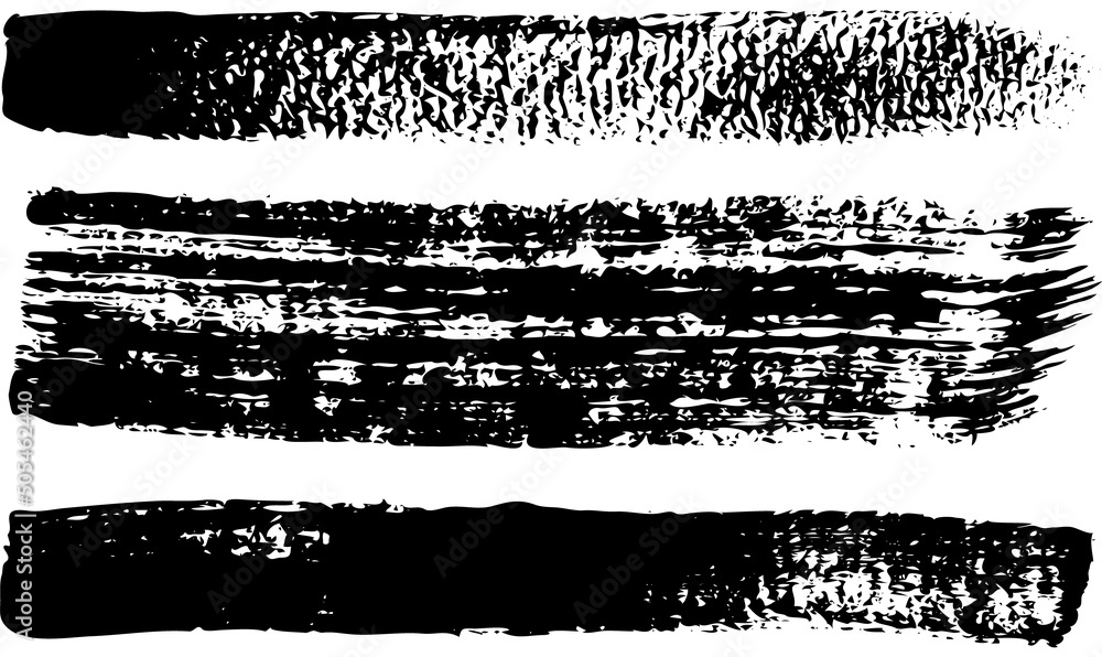 Poster set of different abstract shapes, smears and prints. black design elements isolated on white backgro