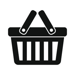 Shopping basket icon - vector illustration