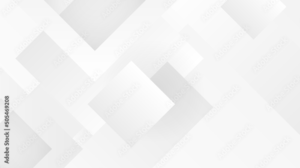 Poster technology banner design with white and grey background. abstract geometric vector background