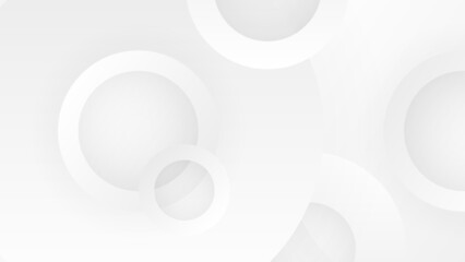 White Clear Blank Subtle Abstract Vector Geometrical Background. Monotone Light Empty Concave Surface. Minimalist Style Wallpaper. Futuristic 3D Illustration