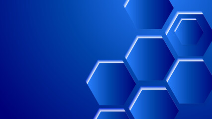 Vector illustration background lines with dots, technology on blue background. Abstract internet network connection design for website. Digital data, communication, science and futuristic concept