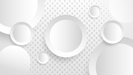 Grey white abstract background paper shine and layer element vector for presentation design. Suit for business, corporate, institution, party, festive, seminar, and talks.