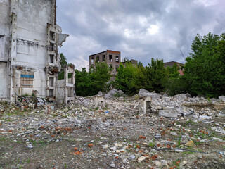 old factory ruins in Ukraine