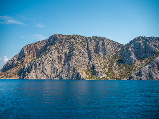 Fototapeta premium Aegean Islands photo taken from Marmaris daily boat tour. Muğla, Turkey