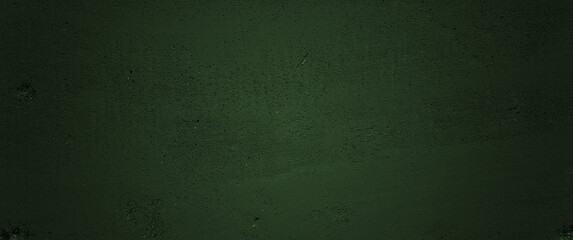 Green wall concrete for panoramic background. Dark cement background blank for design
