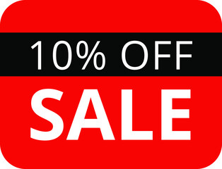 10 offer tag discount sale vector icon stamp