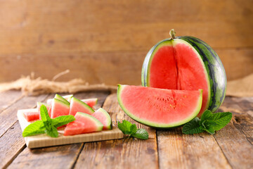 fresh watermelon and snack