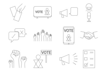 Election vector illustration concept with icons