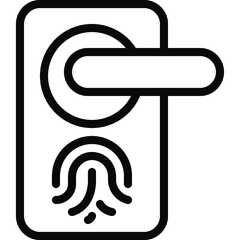 Biometrics Door Handle Icon