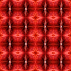 Fototapeta premium Abstract red fantasy endless pattern, beautiful symmetrical background for design.