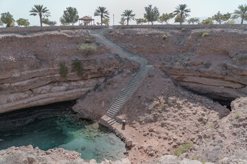 Bimmah sinkholle, a natural pool in Oman.