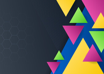 Abstract colorful background banner with geometric shapes