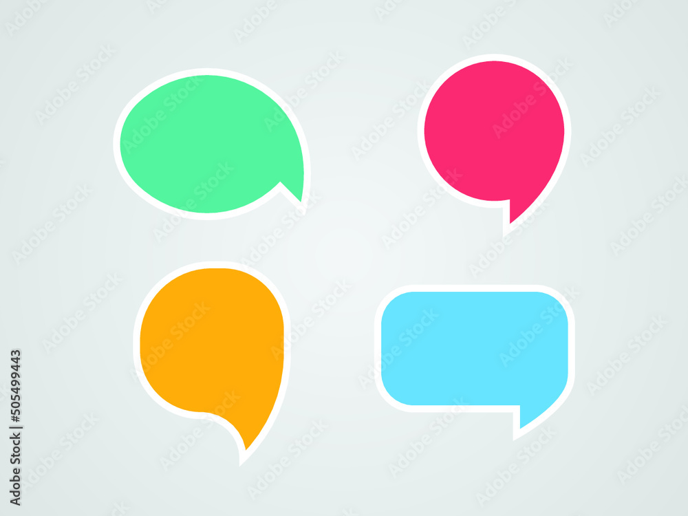 Poster vector set of icons in different shapes for text in modern style on gray background