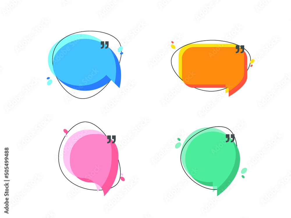 Poster vector set of icons in different shapes for text in modern style