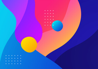 Modern gradient abstract geometric vivid vibrant colorful design background banner