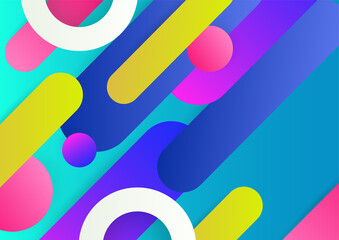 Modern abstract gradient geometric vibrant vivid colorful design background banner