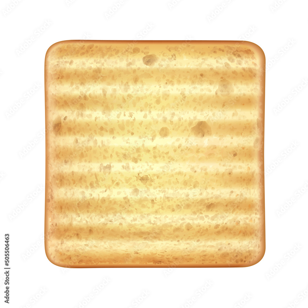 Poster striped toast slice composition