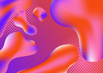 Obraz premium Liquid abstract background. Blue fluid vector banner template for social media, web sites. Wavy shapes