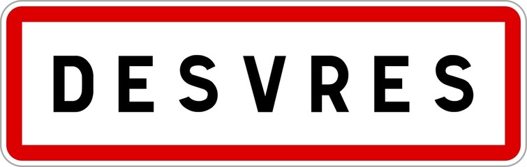 Panneau entrée ville agglomération Desvres / Town entrance sign Desvres