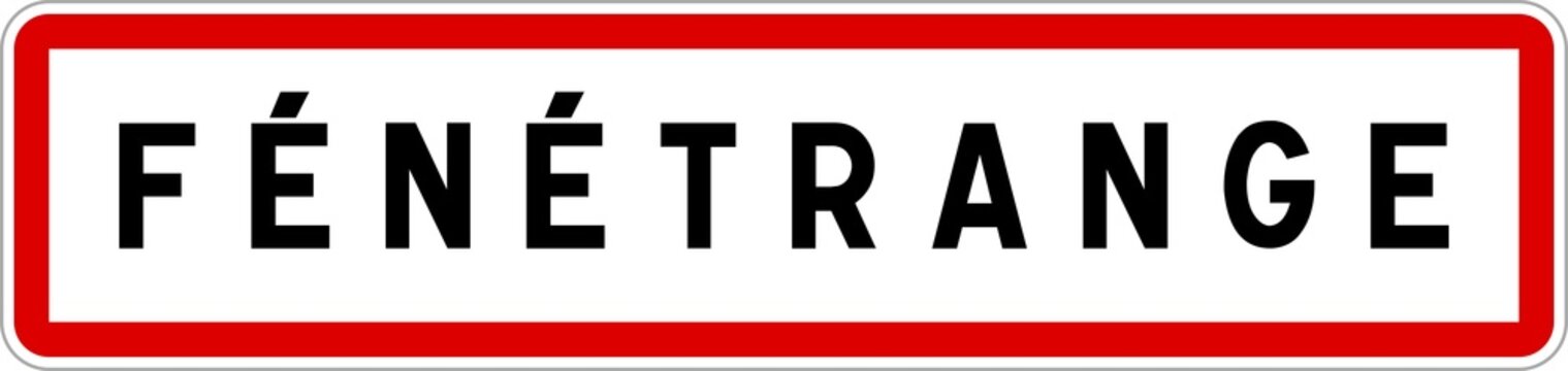 Panneau entrée ville agglomération Fénétrange / Town entrance sign Fénétrange