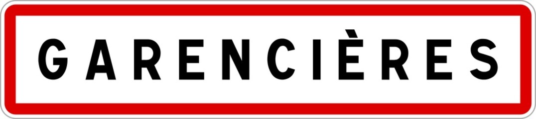 Panneau entrée ville agglomération Garencières / Town entrance sign Garencières
