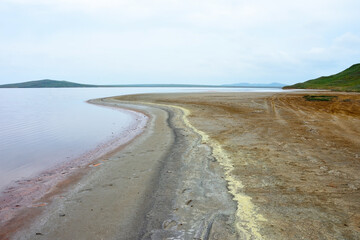 Opuksky Reserve. Salty Pink Lake - Koyashskoye Lake, Crimea, Russia