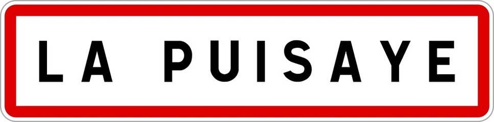 Panneau entrée ville agglomération La Puisaye / Town entrance sign La Puisaye