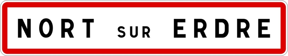 Panneau entrée ville agglomération Nort-sur-Erdre / Town entrance sign Nort-sur-Erdre