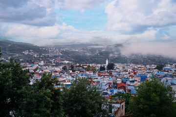 View on the blue city of Chefchaouen, Morocco.