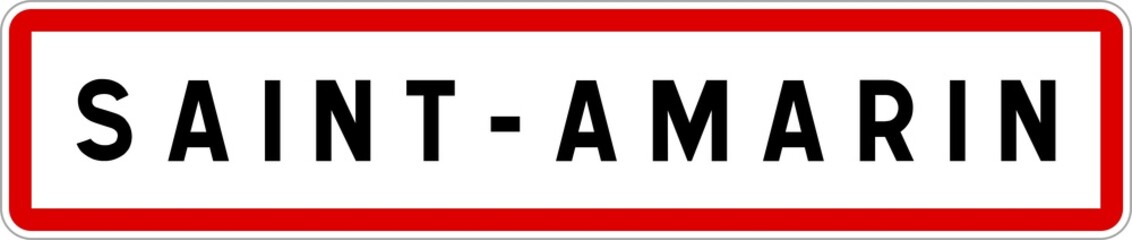 Panneau entrée ville agglomération Saint-Amarin / Town entrance sign Saint-Amarin