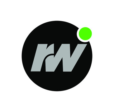 Vector illustration of a "rw" company brand logo