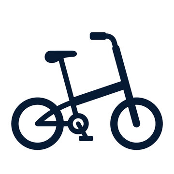 Vector Illustration Of A Folding Bike Or Bicycle