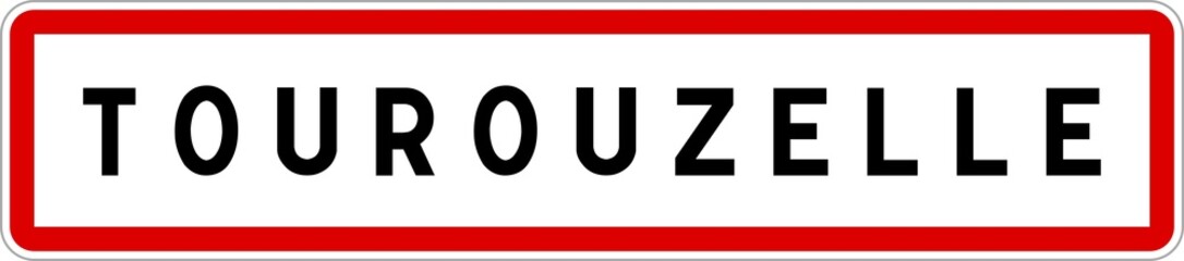 Panneau entrée ville agglomération Tourouzelle / Town entrance sign Tourouzelle