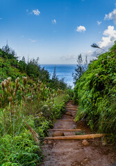 The Kalalau Trail on the Na Pali Coast, Kauai, Hawaii