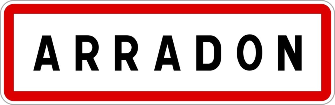 Panneau entrée ville agglomération Arradon / Town entrance sign Arradon
