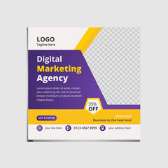 Set of social media post template and marketing webinar other seminars, online courses and classes, suitable modern banner and real estate square banner design template etc.