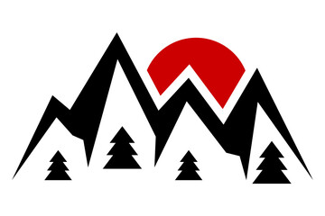 Fototapeta premium mountain illustration