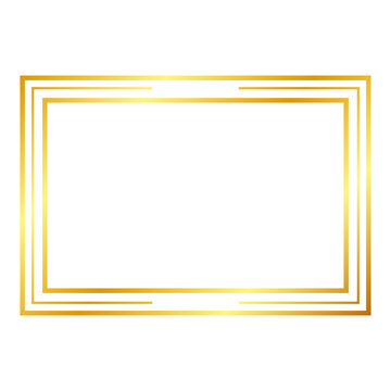 gold line rectangle frame
