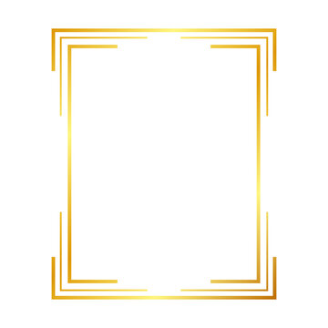 gold line rectangle frame
