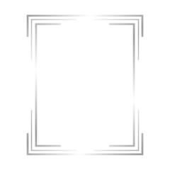 silver line rectangle frame
