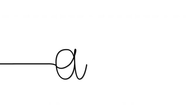 Art. Hand written word "art" self drawing animation. White background. Lettering.