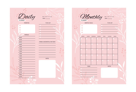 Weekly Planner Notepad: Pastel Pink Color, To Do List, Daily Agenda,  Organizer, Desk Pad, 50 Sheets (Paperback) 