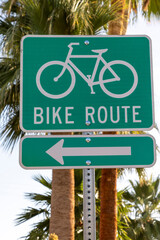 Bike Route green sign