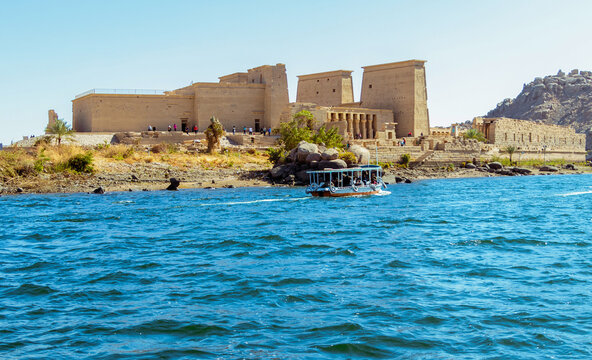 Philae island in the middle of the Nile