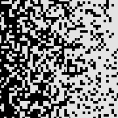 White and black halftone background pixel art.